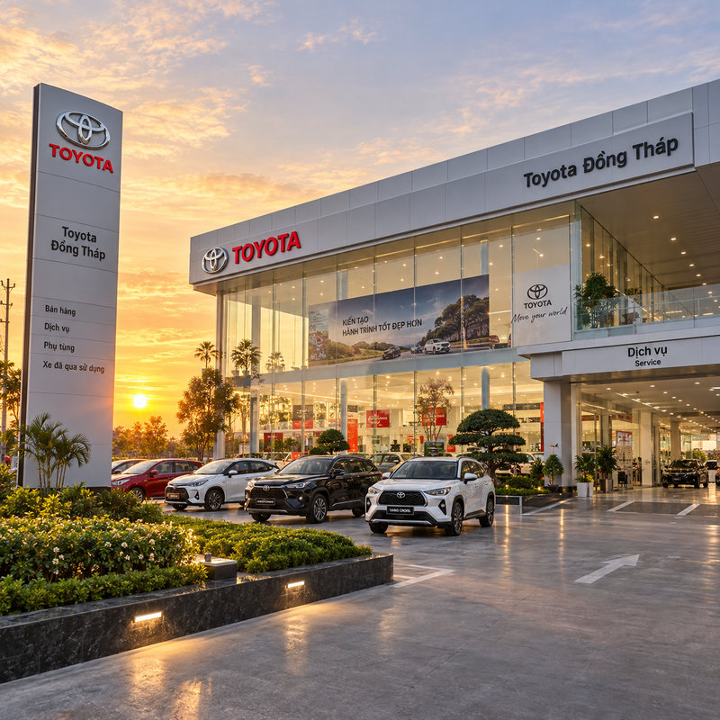 Hình minh họa đại lý Toyota Đồng Tháp